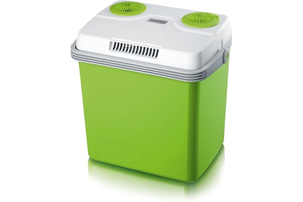 Glacière Électrique avec Fonction Refroidissement et Maintien au Chaud, 28 L, Vert Inclus : prise USB, 2 câbles : 220-240V/12V DC, KB 2923