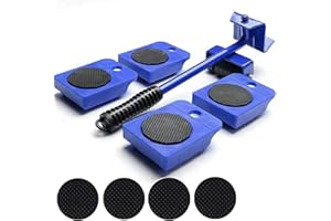 XIAOHONG Furniture Lifter Furniture Moving & Lifting System Tool Set with 4 Moving Sliders and Furniture Pads, Heavy Furniture Move Roller Tools Max Up for150KG, 360 Degree Rotatable Pads