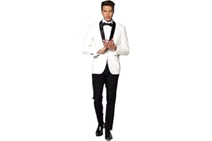 OppoSuits Prom Homecoming Navidad Esmoquin Negro para Hombre - Viene con Chaqueta, Pantalones y Pajarita