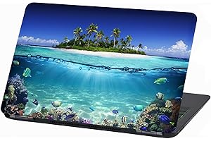 Finest Folia Film Universel pour Ordinateur Portable Design Cover: Plage Vacances Paradis Housse de Protection Autocollant en Vinyle Skin Sticker adhésif (17″, LP19 Paradis des îles)