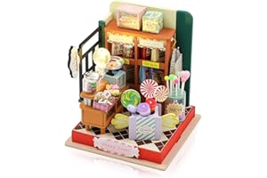 Cuteefun DIY Miniature House Kits, 3D Wooden Dollhouse Kits, Tiny Model House for Adults to Build, Mini House Crafts for Teens Adults Hobby Birthday Gifts (Happy Sugar)