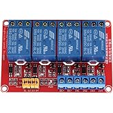 Scheda Relè 4 Canali Modulo Relè Trigger Alto e Basso Modulo Relay con Isolamento Fotoaccoppiatore 5V Per Applicazioni Elettr