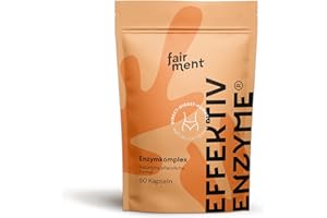 ‎FAIRMENT fairment EffektivEnzyme - Premium Enzyme-Komplex mit Bromelain, Sango Meereskoralle, Laktase, Papain | Enzyme vegan | 1x 60 Kapseln