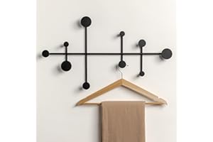 Kazai. 'Sval' | Appendiabiti da Parete e da Muro Moderno per Ingresso | Attaccapanni Elegante con Design da Berlin | Ideale per Mobili e Accessori d'Ingresso | Nero