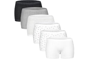 DiULi Boxershorts för kvinnor med spetskant och 100 % bomullskil som andas, anti-skav, bomullsunderkläder, bekväma pojkshorts