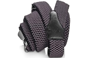 Decalen Bretelles Homme Larges Réglable Élastique Extra Fort 3 Clips en forme Y