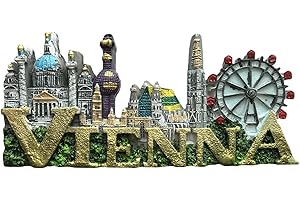 WEDARE MAGNET SOUVENIR Aimant de réfrigérateur 3D Vienna Autriche - Souvenir - Décoration de maison et de cuisine - Collection d'aimants de réfrigérateur de Chine