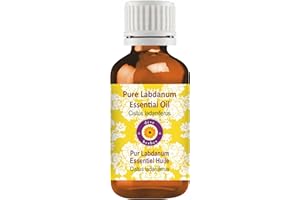 DEVE HERBES dève herbes Olio essenziale di Labdano puro di (Cistus ladaniferus) distillato a vapore di grado terapeutico naturale al 100% 30ml (1.01 oz)