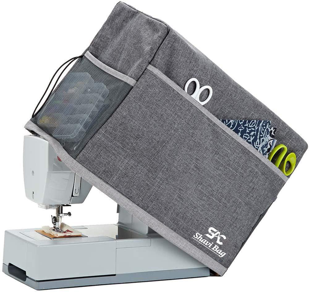 SHAVI BAGS Heavy Duty Sewing Machine Cloth Cover with storage pockets, Silai Machine Cover, Machine Cover for Stitch Machine 