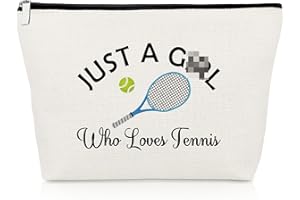 GEVODY Tennis Lover Gifts for Her Tennis Player Makeup Bag Friendship Inspirational Gifts Tennis Cosmetic Pouch Going Away Gift for Friend Tennis Coach Teacher Thank You Gifts for Friends Female Cosmetic Bag
