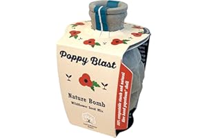 LOU'S NATURE STORE Lou’s Nature Store – Poppy Blast – Wildflower Seed Mix – Seed Bomb Contains Wild Flower Seeds – Colourful Bee Blast – Made in The UK
