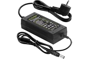 HOUHUI 12V 6A Netzteil Adapter, AC 100-240V bis DC 12 Volt 6 Amp 72W Stromversorgung für LED Streifen, TVs DVD LCD Monitor Funkgerät Kamera - Euro Stecker 5,5 * 2,5/2,1mm