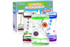 HENAKMSL Liquid Motion Bubble Timer 3 Stück Drop Sanduhr für Kinder Erwachsene Dekompression Sensorisches, Schreibtisch Spielzeug für Aktivität, Entspannung, Angst, Autismus, ADHS Büro Zuhause, Grüner