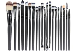 EmaxDesign 20 Pièces Pinceaux de Maquillage Ombre à Paupières Yeux Eye Liner Fond De Teint Blush à Lèvres Pinceaux Poudre Liquide Crème Cosmetics Pinceau Estompeur Outil
