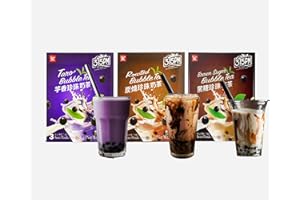 ‎EASYCOOKASIA 3:15 PM Bubble Tea Entdecker-Set | 3 Verschiedene Geschmacksrichtungen | Taro, Geröstet, Brauner Zucker | 210g x 3 Kits | Einfache Teezubereitung