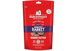 Stella & Chewy's Freeze Dried Raw Dinner Patties – Grain Free Dog Food, Protein Rich Absolutely Rabbit Recipe – 14 oz Bag