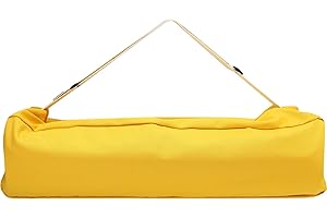 Perpetual Bolsa Esterilla de Yoga Pilates Algodón Orgánico 100% Ecológico Funda Transporte Viaje Mat Bag Correa Ajustable con Bolsillos Interior Tamaño Grande Ancha Compatible