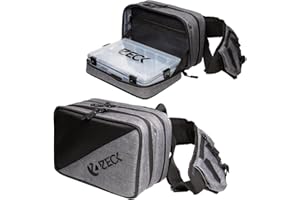 ‎ZECK Zeck Sling Bag 5000 + 2 x Tackle Box WP M - Kunstködertasche für Wobbler & Gummifische, Angeltasche für Kunstköder, Tackletasche