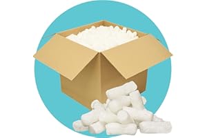 Triplast White ECO Packing Peanuts (1 Cubic Ft) - Corn Starch Based, Compostable, Biodegradable & Water-Soluble - Use as Loose Fill, Void Fill, Packing Chips & Packaging Filler for Shipping