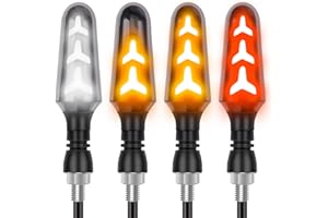 Kinstecks 4PCS Motorcycle Indicators Flowing Turn Signal Lights Motorbike Turning Indicators Daytime Running Lights Taillights Brake Lights 12V for Motorcycle Motorbike