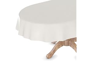 ‎ANRO Wachstuchtischdecke Wachstischdecke Tischdecke abwaschbar Gartentischdecke Wachstuch Eckig rund oval Oval 140 x 160cm Schnittkante Falschuni Hellgrau
