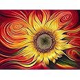 OWN4B Cross Stitch Kits Stamped, Beautiful Sunflower Printed Pattern 11CT 14.2x18.1 inch DIY Embroidery Kit (Sunflower)