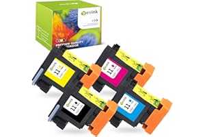 YESINK 11 testina di stampa C4810A C4811A C4812A C4813A ricambio per testina di stampa HP 11 Compatibilità Inkjet 1000 1200 2230 2250 (4 testine di stampa)