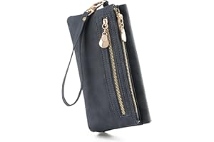 LHHMZ Women Long Wallet Large Capacity Wallet Long Clutch Bag Multiple Card Slots Wallets Ladies Purses Soft Leather Purses