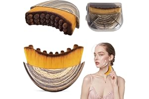 LAVREBU Lymphatische Gesichtsbürste, lymph bürste Gesicht, Lymphatic Contour Face Brush,Lymphdrainage,Massagegerät Kontur Kinn Kiefer,Konturbürste für Kinn und Kieferformung,Entblockierung Gesichtsmeridiane