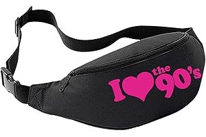 UKPRINTWEAR I Love The 1990s Bum Bag (Black, One Size)