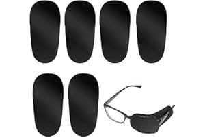 LUTER 6-cz??ciowy pokrowiec na okulary, du?y rozmiar, medyczna os?ona oczu, do zakrycia lewego prawego oka, dla dzieci i doros?ych, leniwe oko, niedowidzenie, wzmocnienie wzroku, czarna