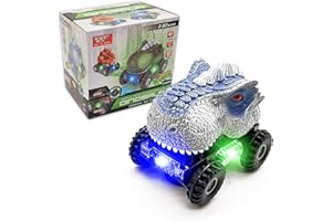 FGZU Giocattolo per Auto di Dinosauro, luci a LED e Suono Realistico - Il miglior Regalo per i Ragazzi