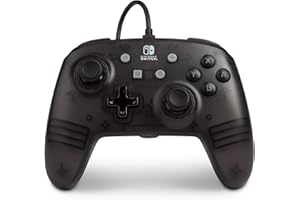 POWER A Mando con cable mejorado para Nintendo Switch, color negro esmerilado