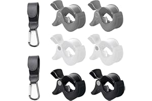 FCSNJH 6 Stück Wickeltasche Kinderwagen Und 2 Stück Kinderwagen Haken, Kinderwagen Zubehör Zum Befestigung Von Musselintuechern Decken, Abdeckungen, Kinderwagen Klammern