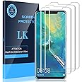 LK 3 Pack Screen Protector Compatible with Huawei Mate 20 Pro, In-Display Fingerprint Support, HD Clear Flexible TPU Film, Ca