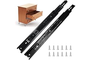 FCOUMY guias correderas para cajones 4 pares (8 piezas), 50,8 cm Guías para cajones, extensión completa con guías con rodamiento de bolas