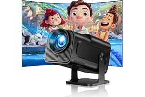 Quilted Northern Projector, 4K Support Full HD Built-in Android and OS 11.0, Supports WiFi 6 and BT 5.0, Mini Projector with Auto Keystone Correction, 180° Rotation Video Projector for Outdoor/Home