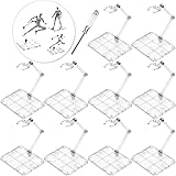 XISTEST Supporto Figura, Figura di Supporto, 10PCS Supporto per Action Figure con 1 PCS Cacciavite, Trasparente