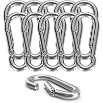 12 Mini Moschettoni In Metallo - Piccoli E Leggeri Per Portachiavi, Campeggio E Attività Outdoor - Foto 11