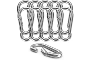 TK GRUPPE TIMO KLINGLER 12x mousquetons 55 mm en Aluminium, légers pour Camping, randonnée, Fixation clés, Ceinture, Sac à Dos