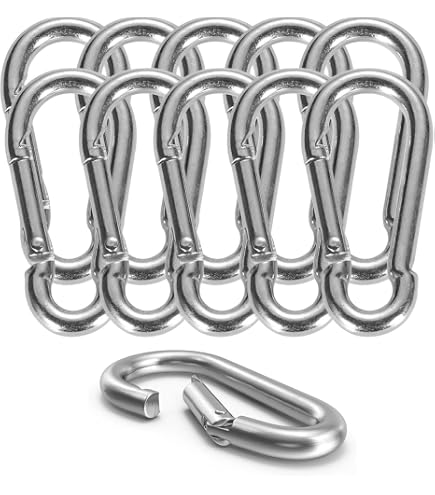 QitinDasen 20 Pièces Mini Mousquetons 5cm Aluminium - Lot Multicolore Porte-Clés Multifonction Pour Camping Randonnée Et Pêche