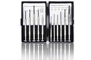 NSZETZ 11PCS Mini Precision Screwdriver Set, Small Tools with 11 Size Flathead and Phillips Kit, Professional Magnetic Repair Tool for Jewelry, Ring Doorbell, Watch, iPhone, Toys, Computer, Eyeglass