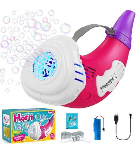 Machine à Bulles Lumineuse BLUE SKY - Avec 2 Flacons De Liquide - 31cm - Jouet Enfant Plein Air - Dès 3 Ans