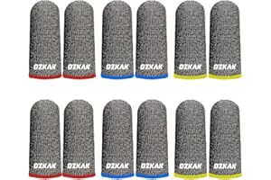 OZKAK Finger Sleeve Chaussetes Manchon de Doigt de Jeu Lot de 12, Gants de Jeu Mobile Antidérapant pour PUBG et Touts Les Jeux à Écran Tactile