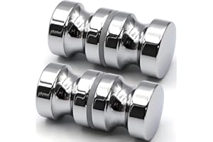 CAILIYA CAILI 2 Stück Türknopf Duschtürknopf Türknauf Dusche Griff Knopf Dusche-Griff Türklinken Türgriff aus Edelstahl für Duschtür Glastüren