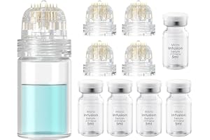 ‎LAZZYBEAUTY Microneedling Infusionssystem Set, Micro Microneedle Infusionssystem inklusive Hydra-Nadel 0,5 mm 1 Stk., 4 Ersatznadeln und 5 Anti-Aging Serum Ampullen 5 ml, Anti-Aging Lösung Behandlung