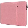 ProElife 13-Inch Laptop Sleeve Case for 2024-2022 MacBook Air 13.6 inch with Apple M3 M2 Chip & 2022 MacBook Pro 13.3 inch M2 Chip Accessory Traveling Carrying Canvas Bag Cover Simple Case (Pink)