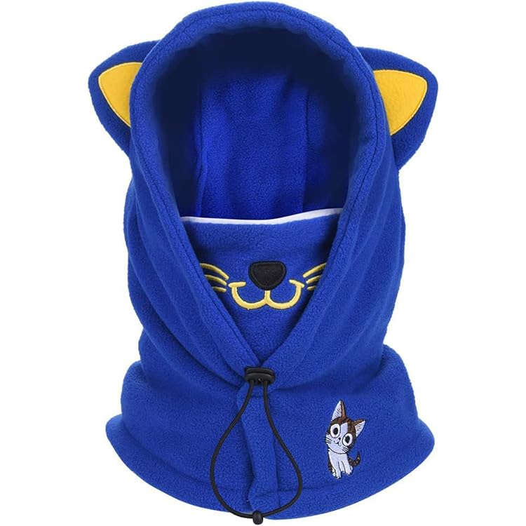 Cagoule Polaire Enfant 4-9 Ans - Hiver, Ski, Jeux Neige - Masque Amovible