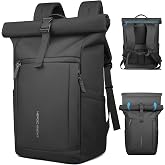 hk Waterproof Roll Top Backpack for Men and Women | Roll-Up Laptop Backpack 15.6" with Quick Access, Ideal for Work, Travel a