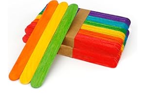 SYCLOPAK Bastoncini Di Legno, Colorato Bastoncini Legno Per Lavoretti,Bastoncini,Abbassalingua,Spatola,Palette Caffe,Legnetti Per Lavoretti Bricolage,Stecche Di Legno,Bastoncini Ceretta,Abbassare Lingua Legno
